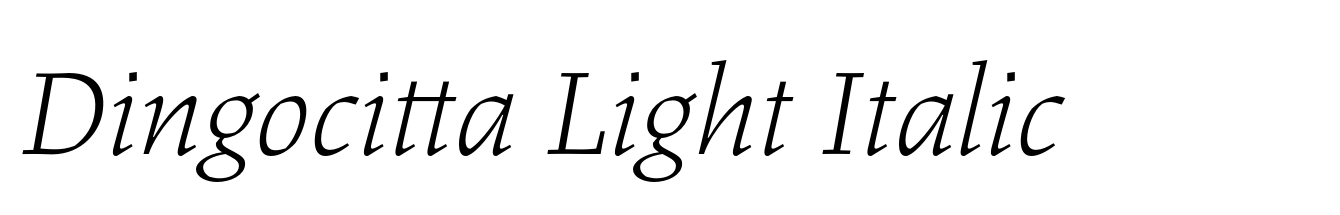 Dingocitta Light Italic
